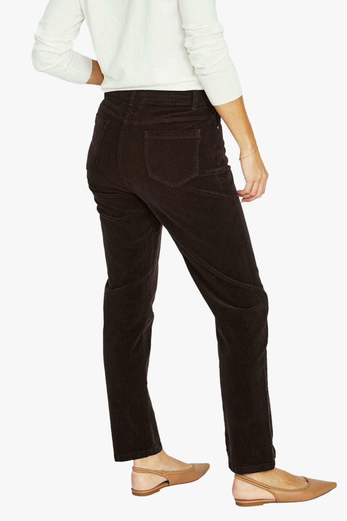 Womens Cord Jean Brown 606j7048a