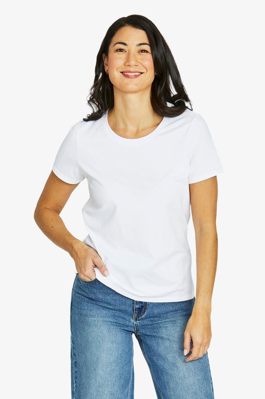 Womens Core Crew Ss Tee White 60612009a