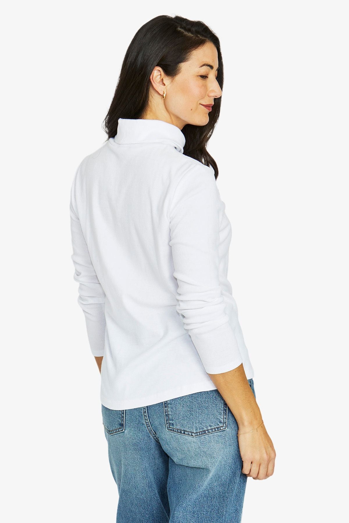 Womens Cotton Ls Skivvy White 60612011a