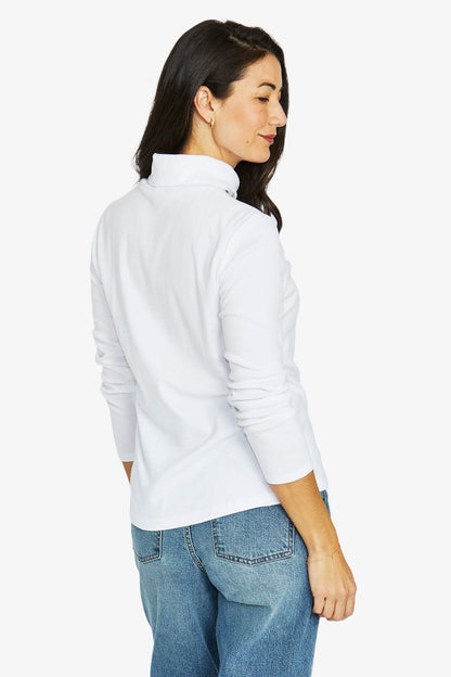 Womens Cotton Ls Skivvy White 60612011a