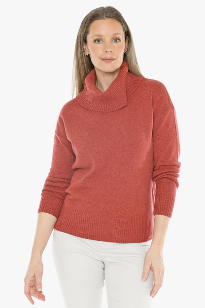 Cowl Neck Pullover in Autumn