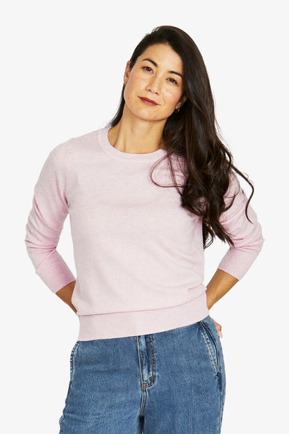 Womens Crew Neck Pullover Pink 60611025a