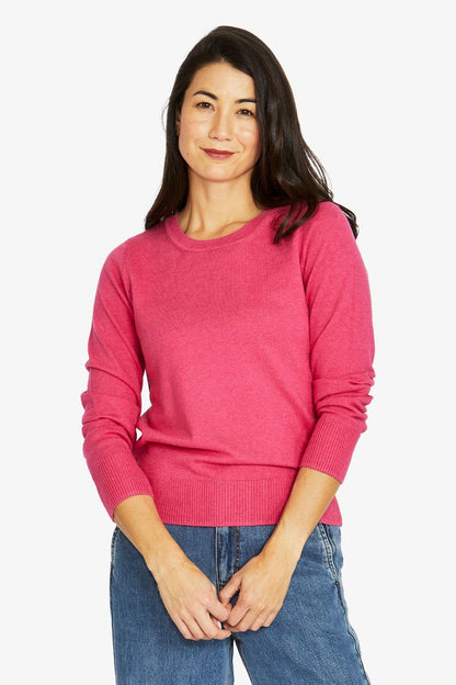 Womens Crew Neck Pullover Pink 60611025a