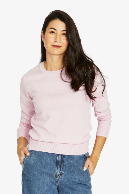 Womens Crew Neck Pullover Pink 60611025a
