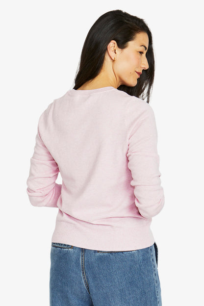 Womens Crew Neck Pullover Pink 60611025a