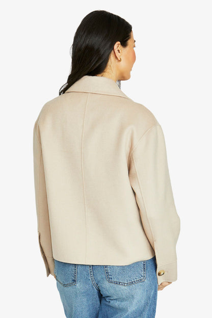 Womens Crop Coat Natural 606j4053a