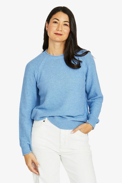 Womens Cross Stitch Pullover Blue 60611032a