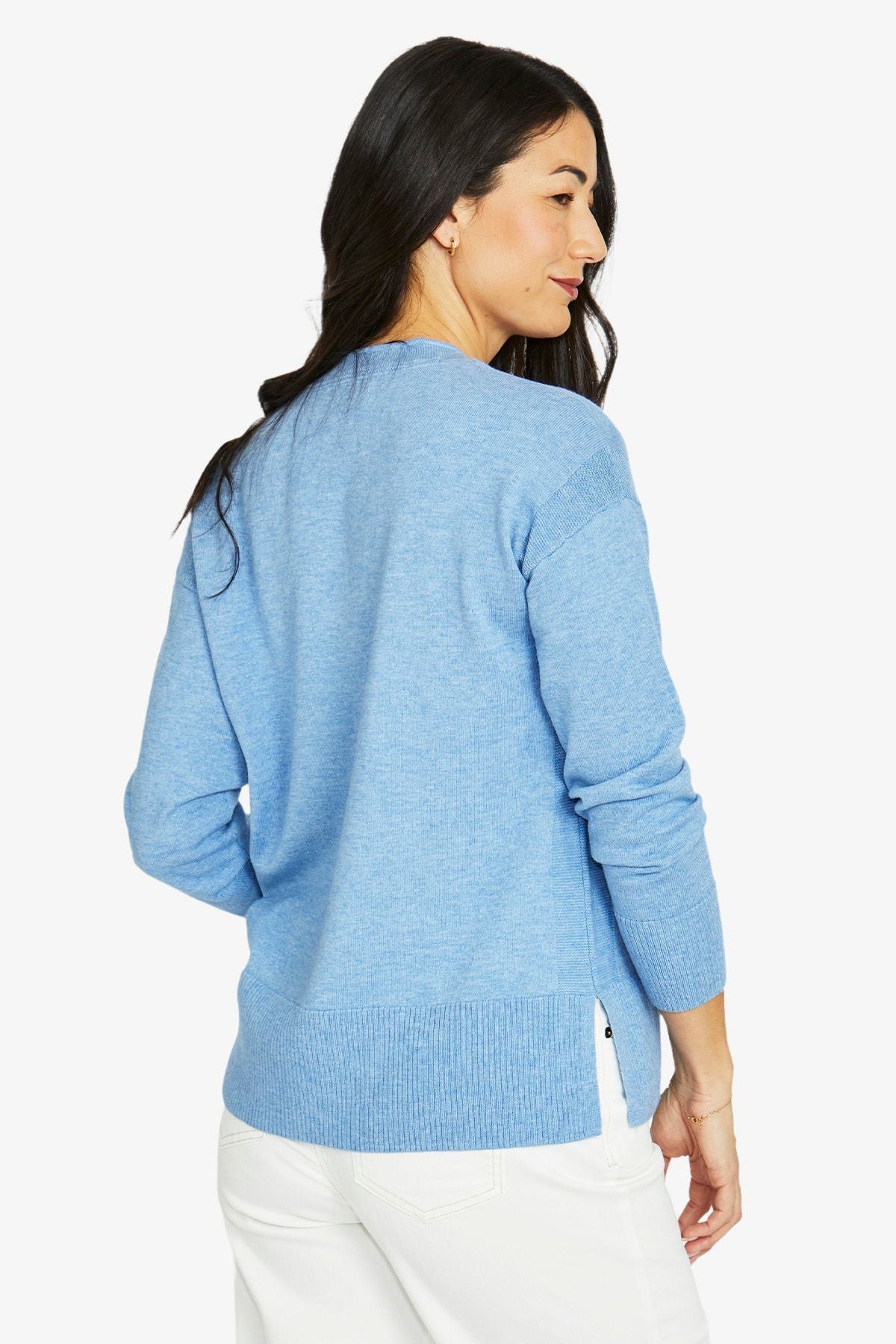 Womens Cross Stitch Pullover Blue 60611032a