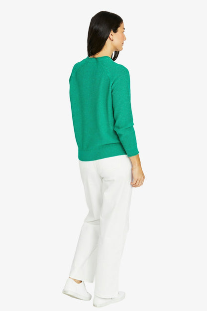 Womens Cross Stitch Pullover Green 60611032a