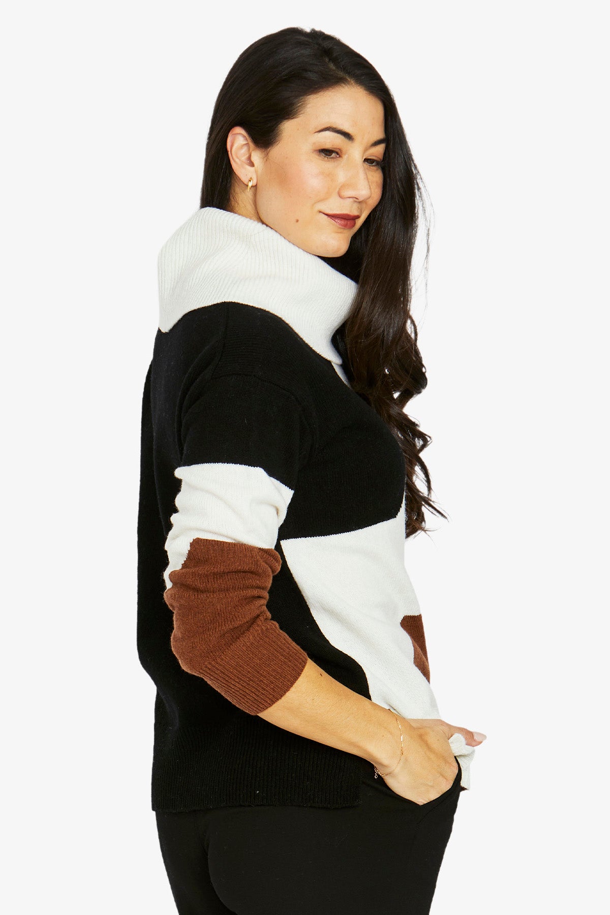 Womens Curve Splice Pullover Multicolor 60611010a