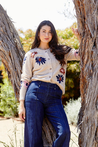 Womens Daisy Cardigan Multicolor 60611004a