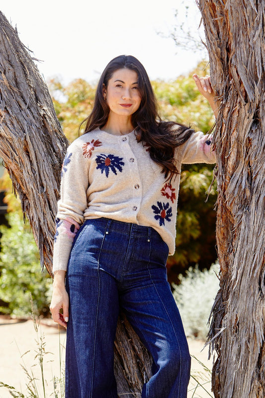 Womens Daisy Cardigan Multicolor 60611004a