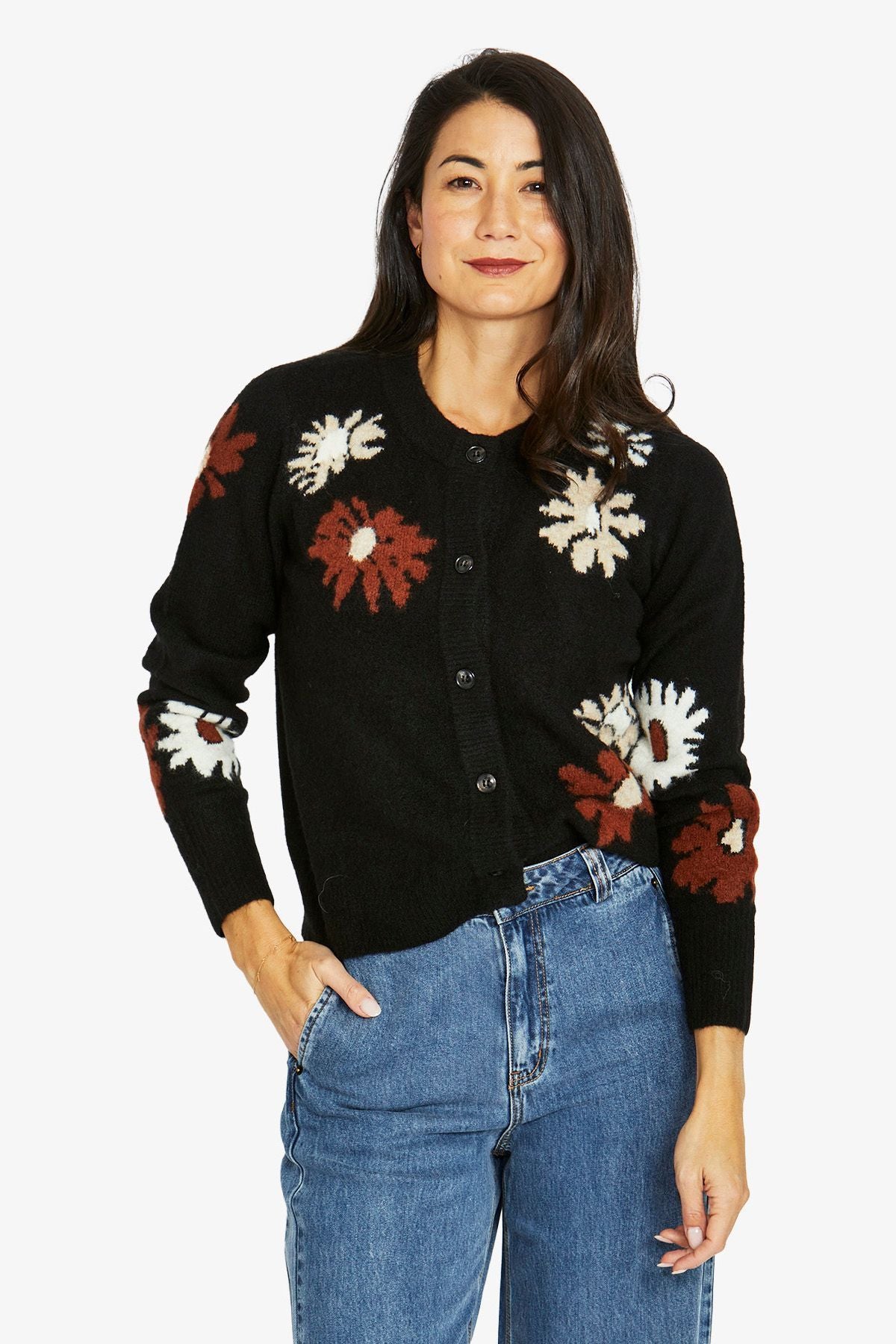 Womens Daisy Cardigan Multicolor 60611004a