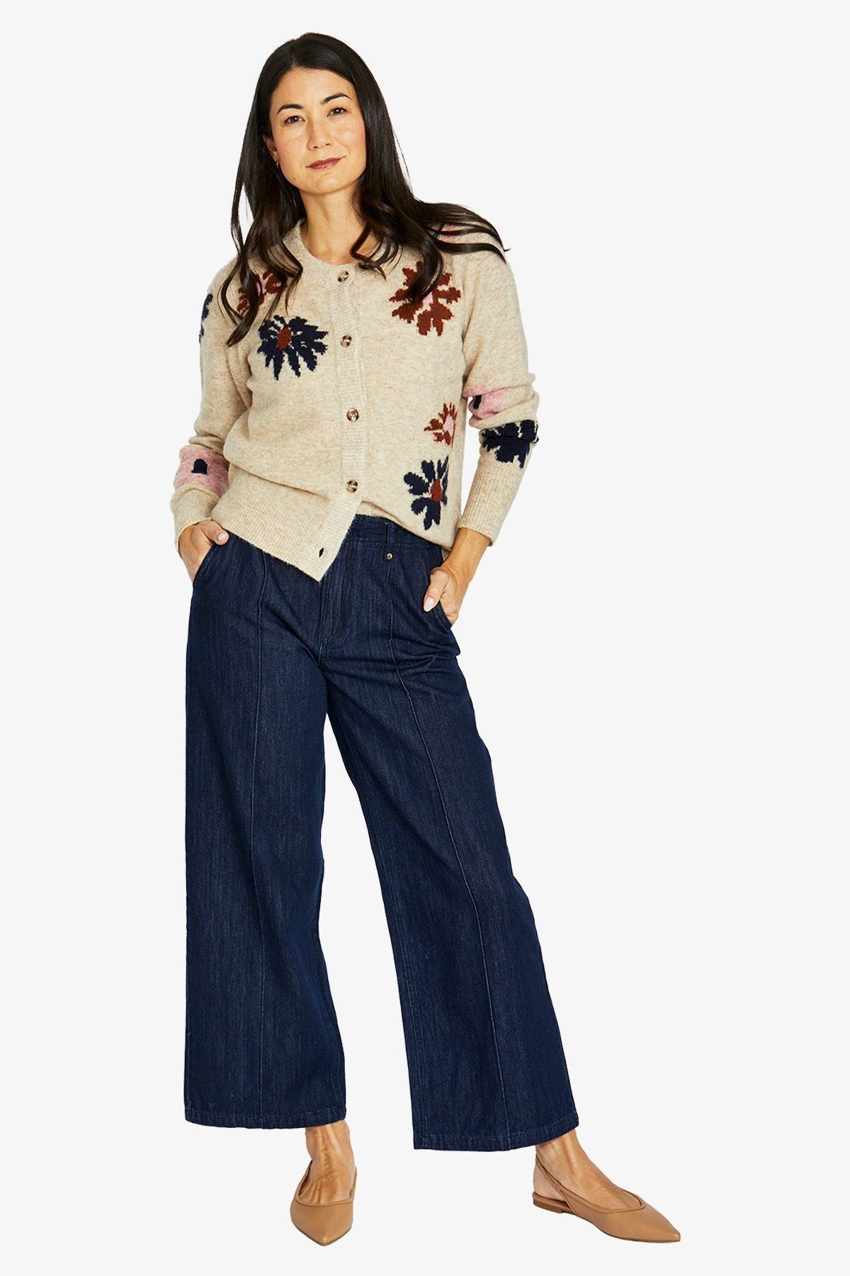 Womens Daisy Cardigan Multicolor 60611004a