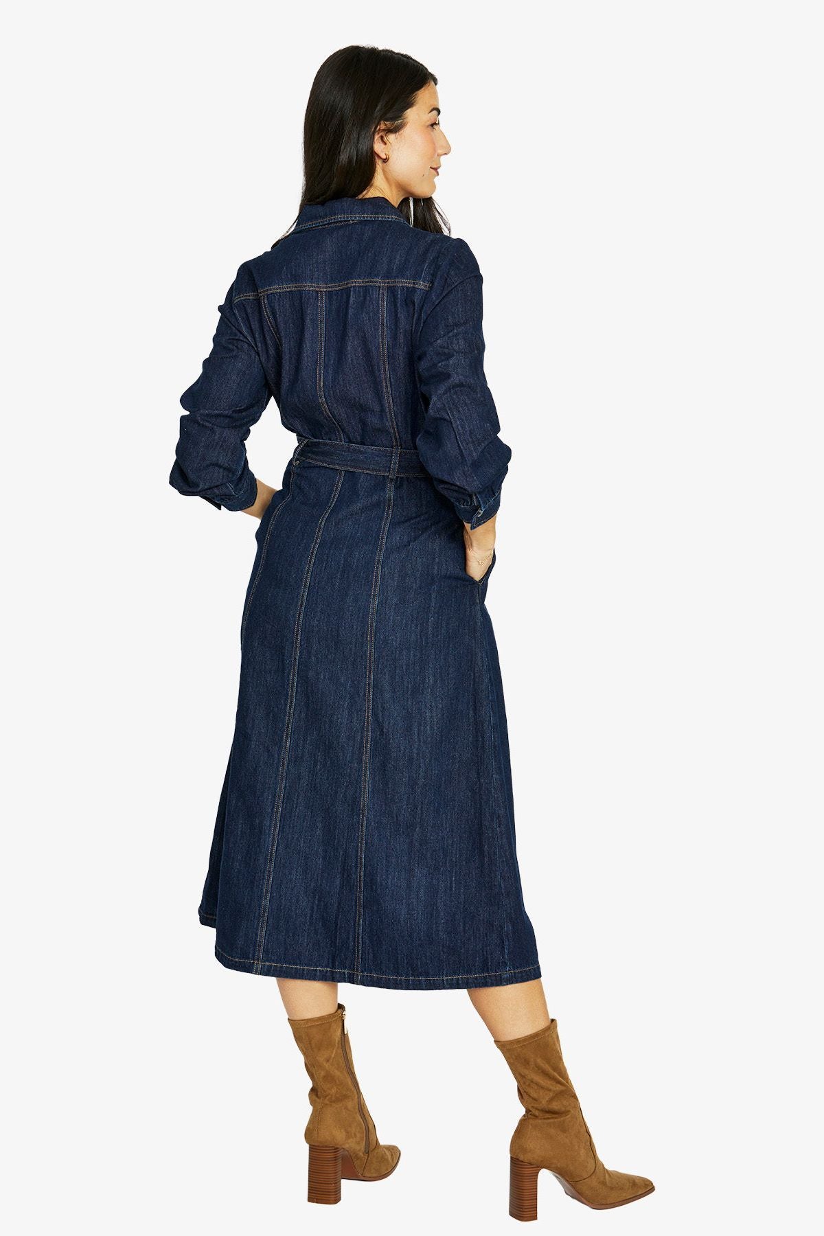 Womens Dark Denim Dress Blue 606j5055a