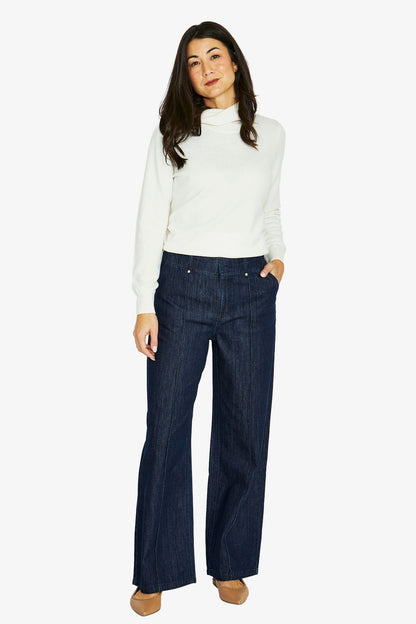 Womens Dark Denim Pant Navy 606j7028a