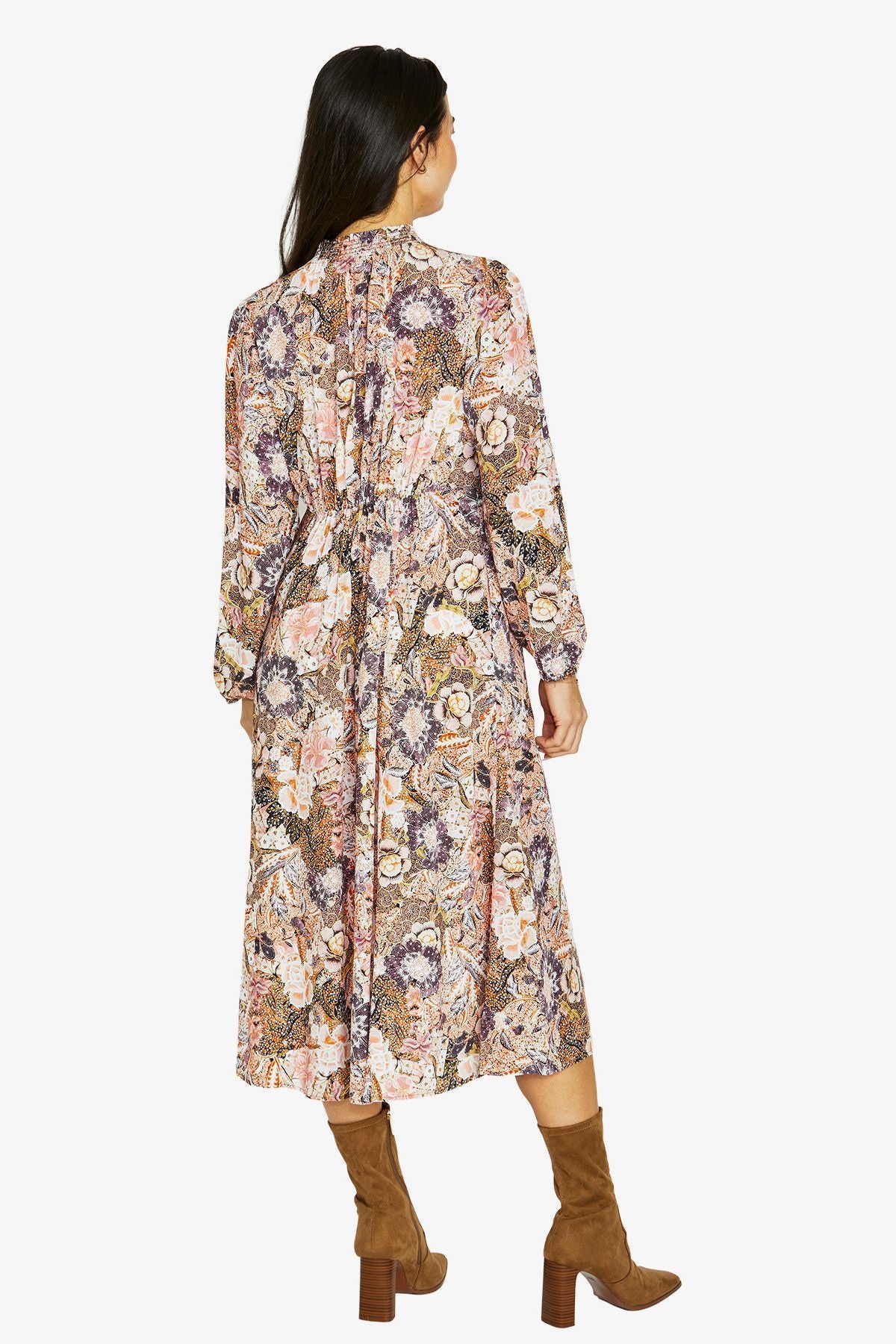 Womens Delicate Paisley Dress Multicolor 606j5079a