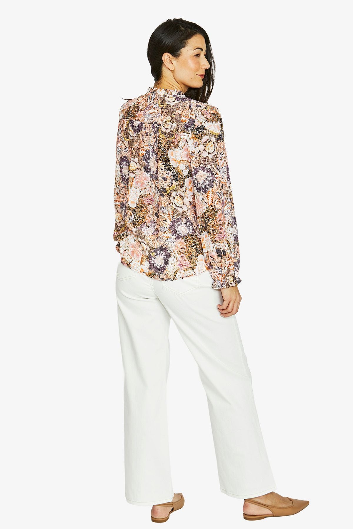 Womens Delicate Paisley Top Multicolor 606j3078a