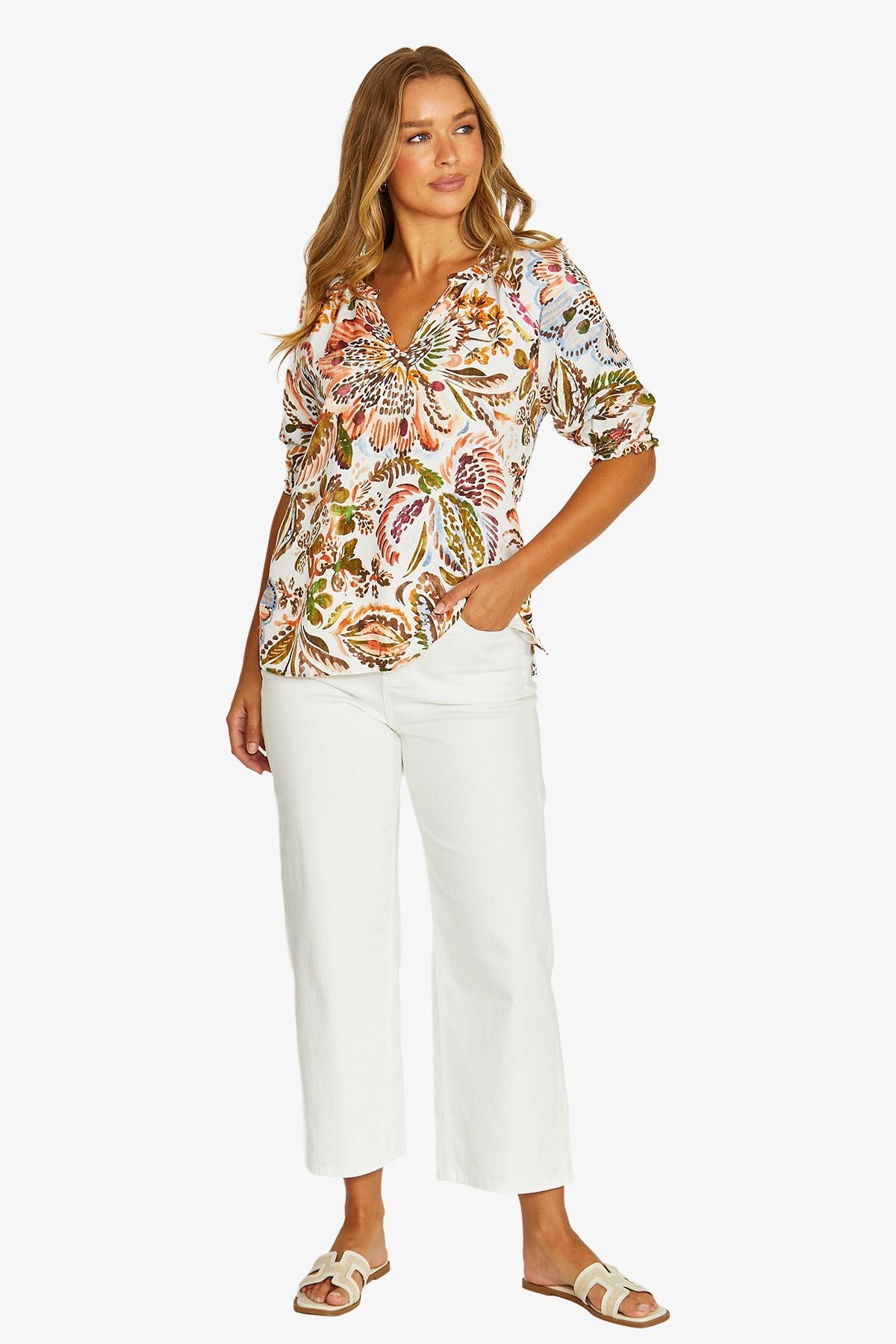 Womens Desert Bloom Top Multicolor 616j3121a