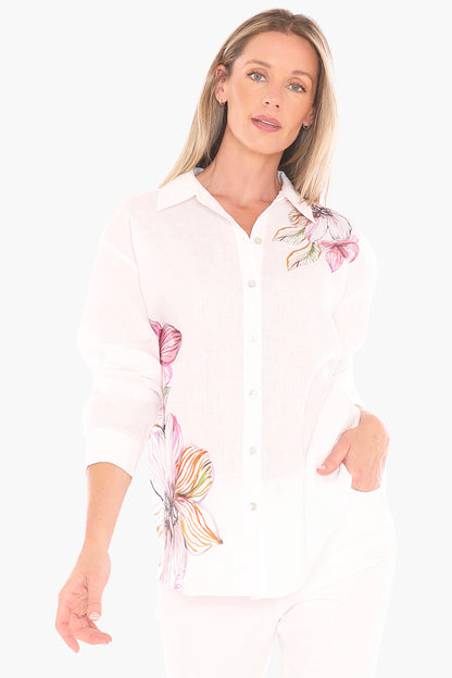 Womens Floraline Ls Shirt Multicolor 596j3136a