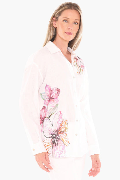 Womens Floraline Ls Shirt Multicolor 596j3136a