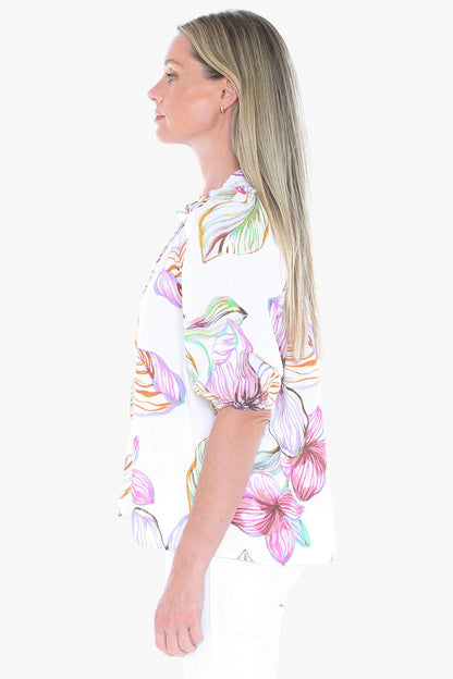 Womens Floraline Top Multicolor 596j3168a