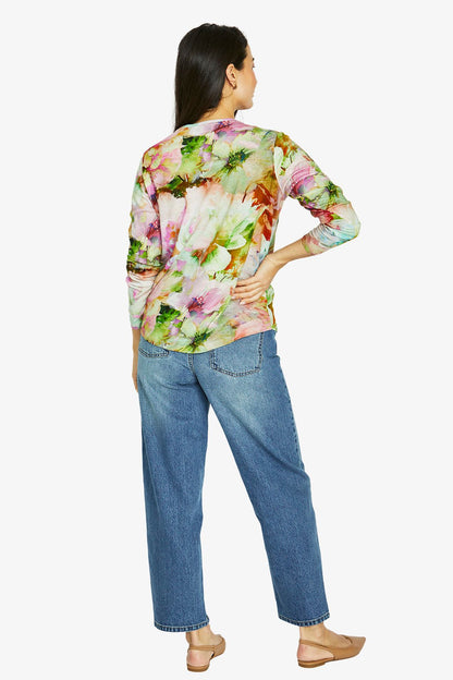 Womens Flower Bomb Ls Tee Multicolor 60612025a