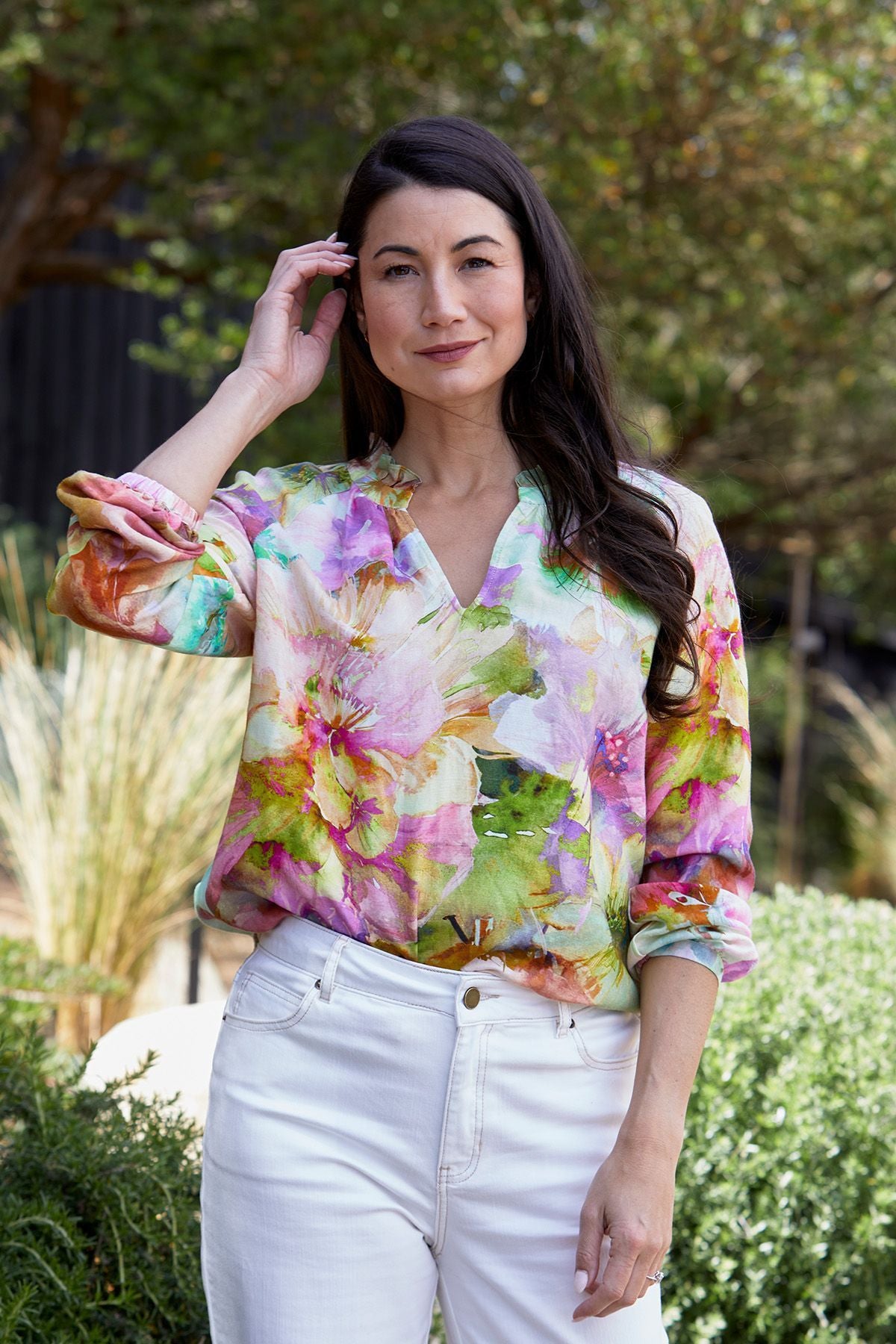 Womens Flower Bomb Top Multicolor 606j3057a