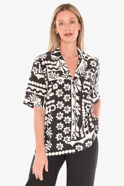 Womens Flower Pop Shirt Multicolor 596j3182a