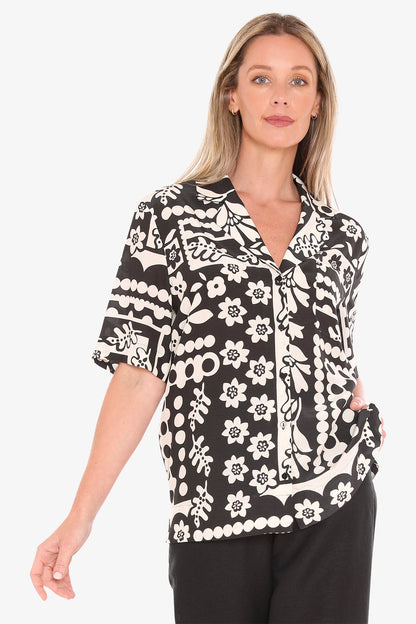 Womens Flower Pop Shirt Multicolor 596j3182a