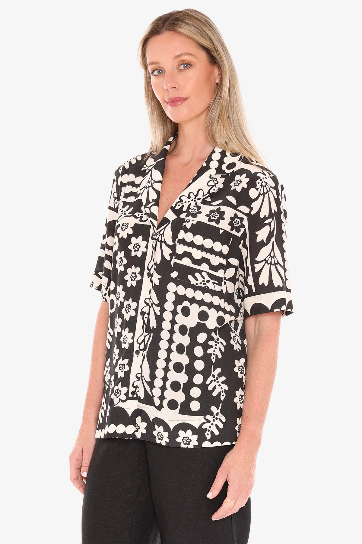 Womens Flower Pop Shirt Multicolor 596j3182a