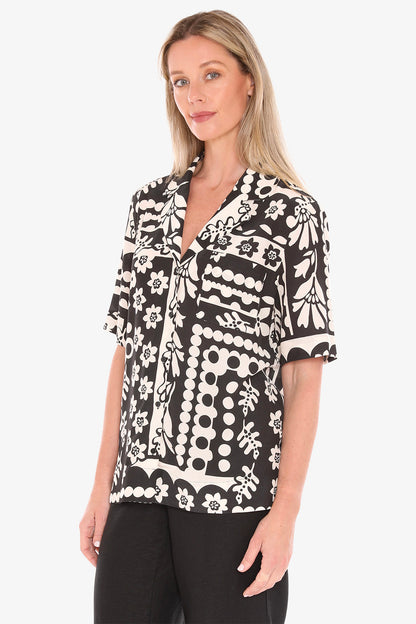 Womens Flower Pop Shirt Multicolor 596j3182a