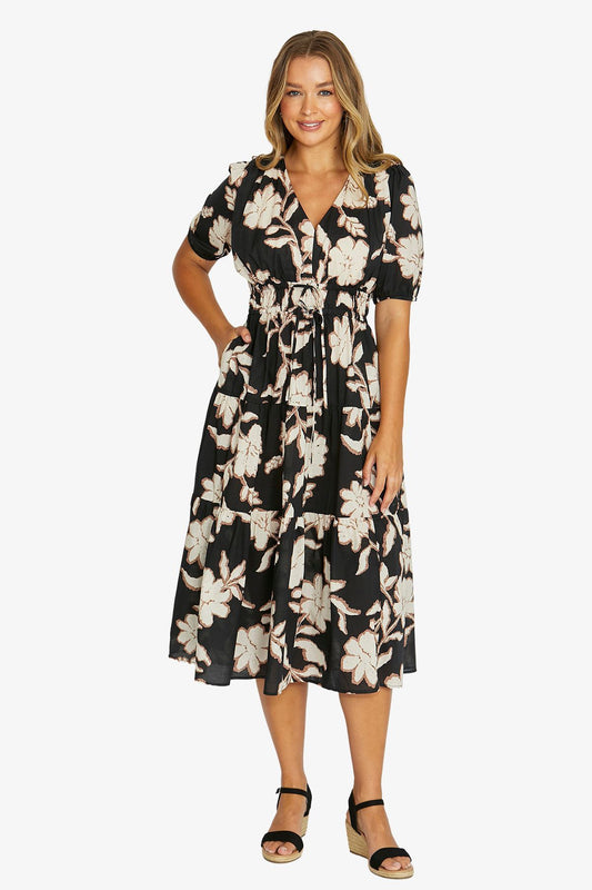 Womens Flower Trio Dress Multicolor 616j5125a