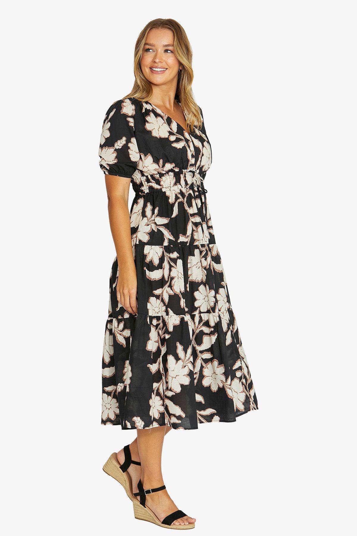 Womens Flower Trio Dress Multicolor 616j5125a