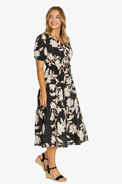 Womens Flower Trio Dress Multicolor 616j5125a