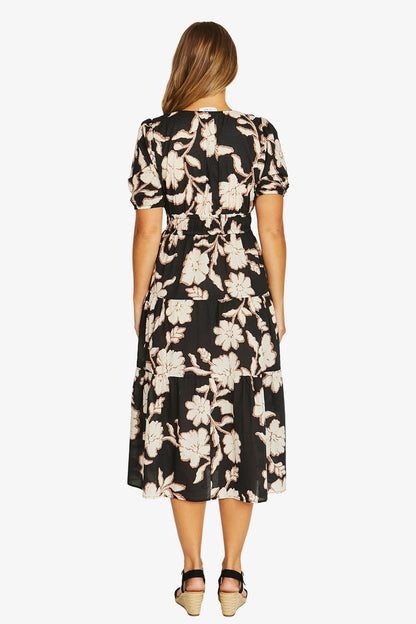 Womens Flower Trio Dress Multicolor 616j5125a