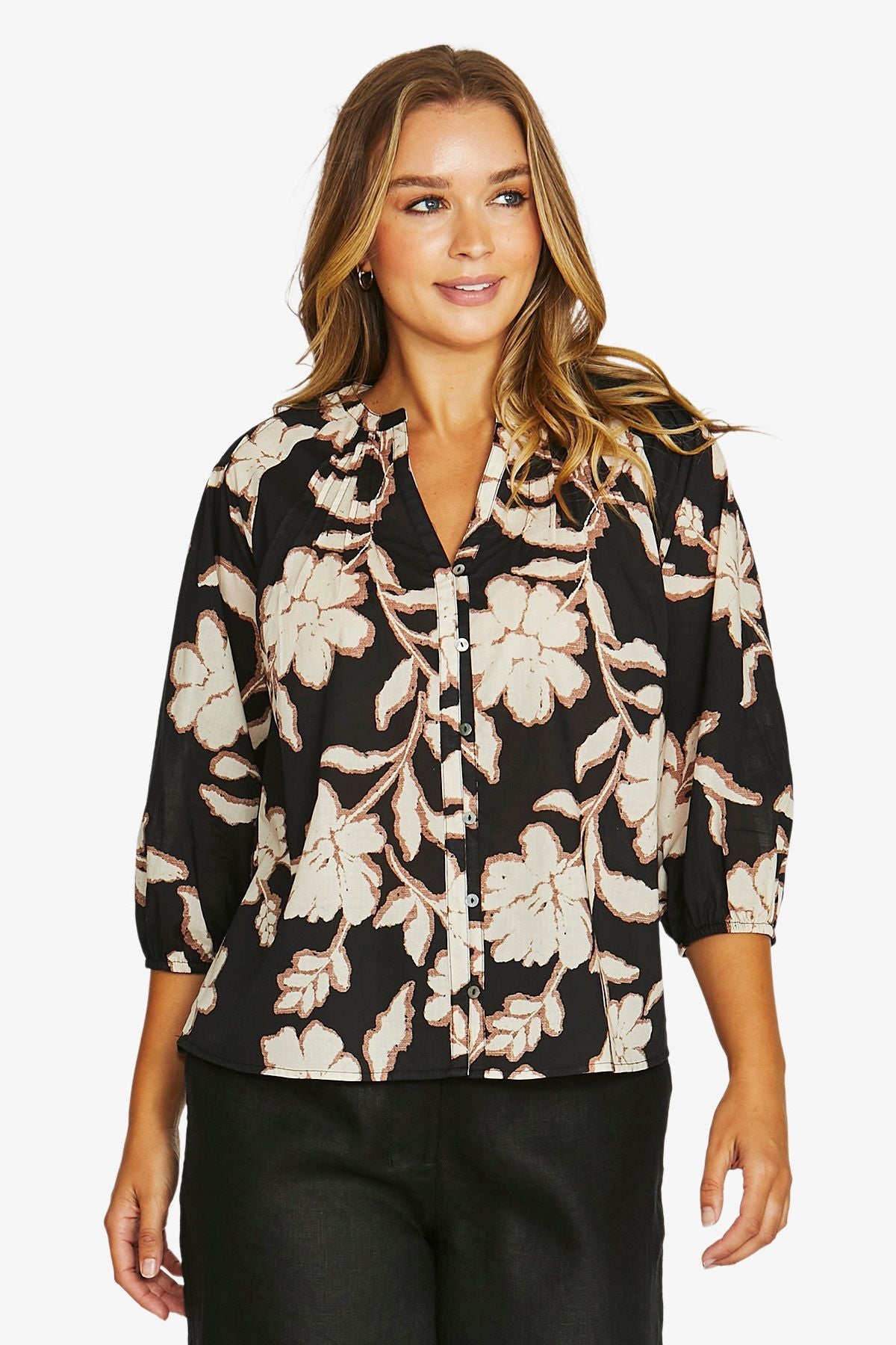 Womens Flower Trio Top Multicolor 616j3126a