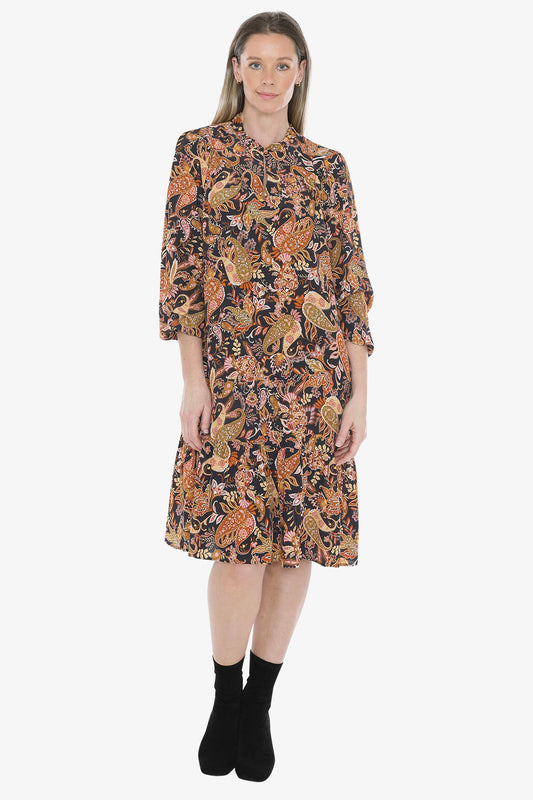 Folklore Paisley Dress in Multi