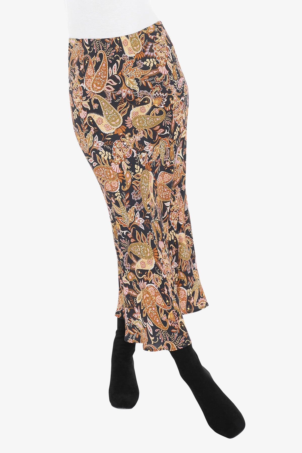 Folklore Paisley Slip Skirt in Multi