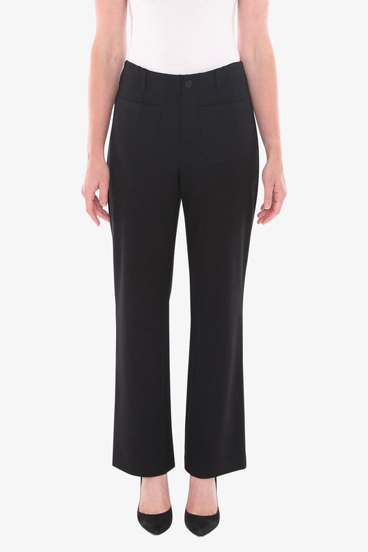 Front Pocket Ponte Pant in Black
