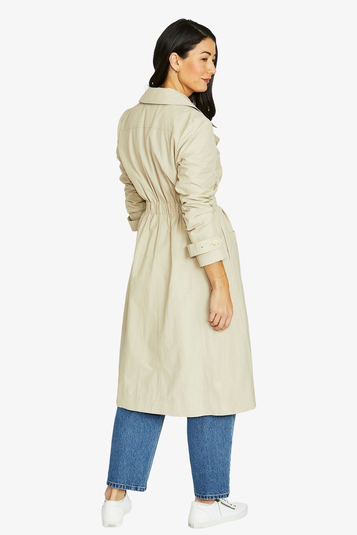 Womens Gather Back Trench Beige 606j4045a