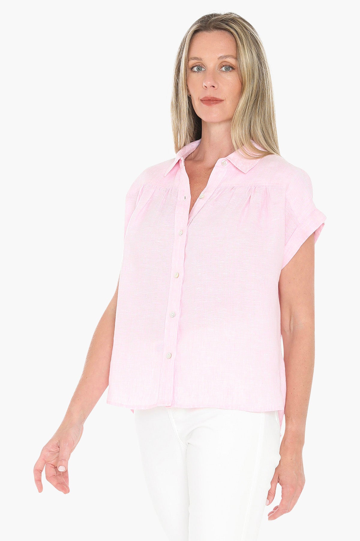 Womens Gather Ss Shirt Pink 596j3063a
