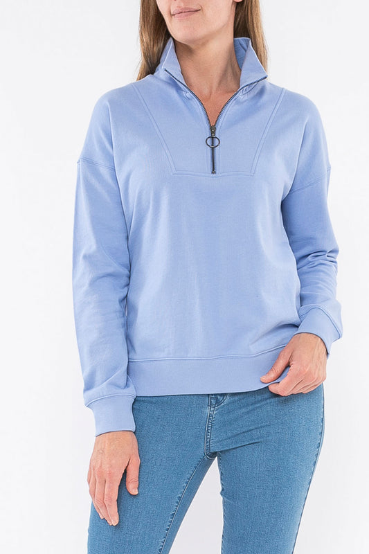 Half Zip Sweat Periwinkle