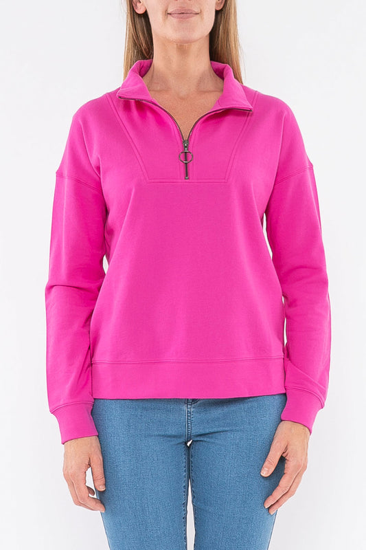 Half Zip Sweat Rose