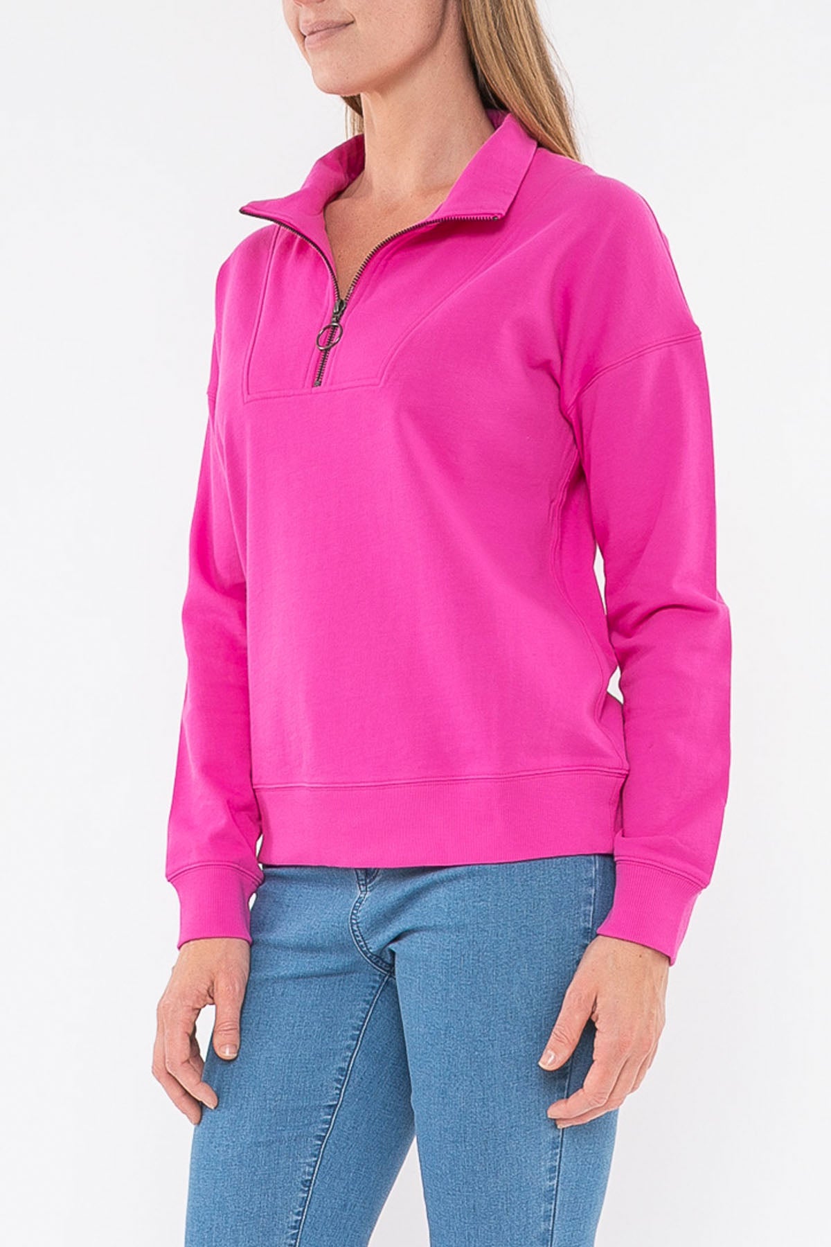 Half Zip Sweat Rose