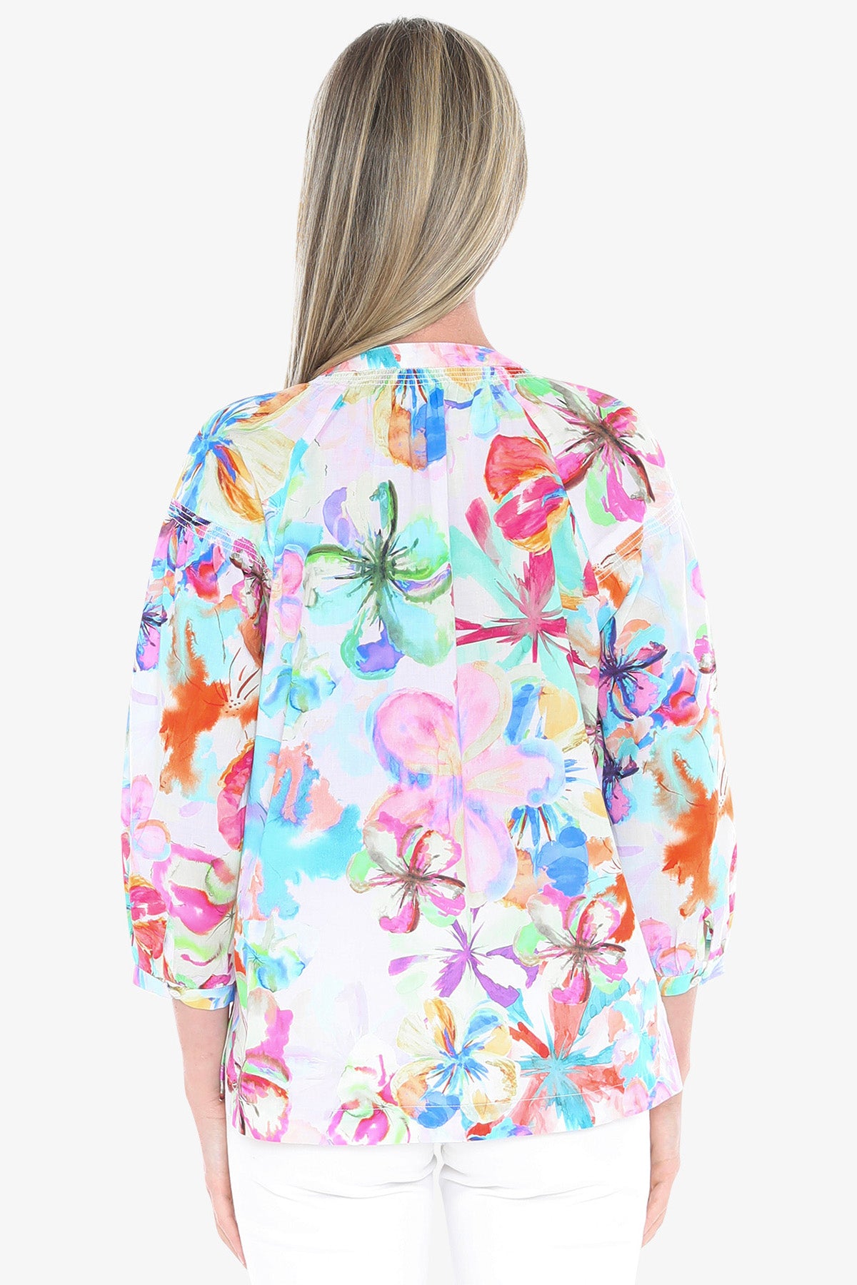 Womens Hibiscus Haze Shirt Multicolor 596j3040a