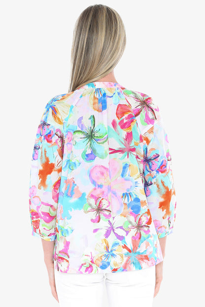 Womens Hibiscus Haze Shirt Multicolor 596j3040a