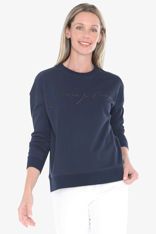 Womens Jump Luxe Sweat Top Navy 59612021a