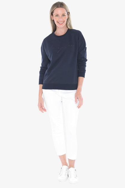 Womens Jump Luxe Sweat Top Navy 59612021a