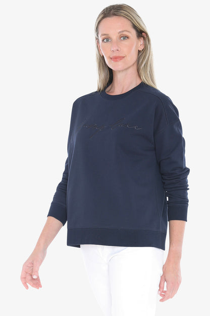 Womens Jump Luxe Sweat Top Navy 59612021a